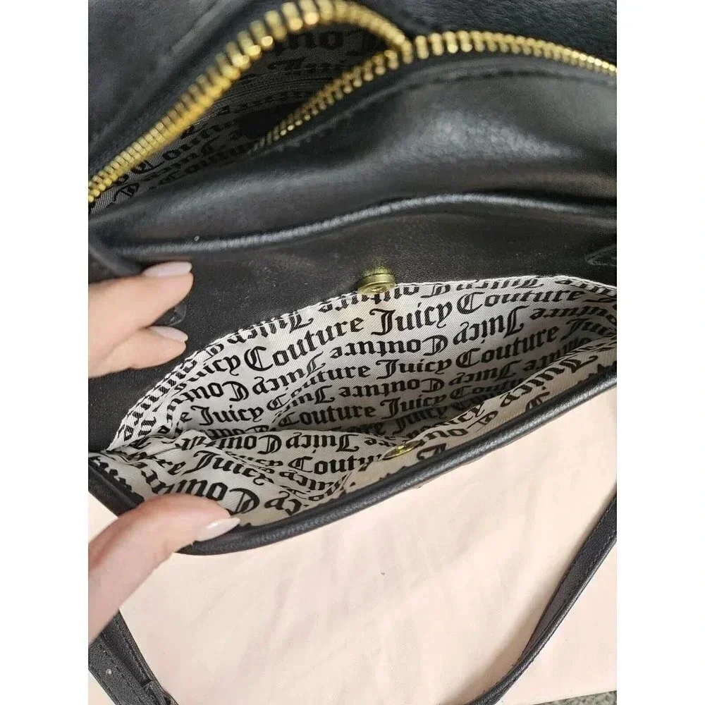 Women Juicy Couture Black Crown‎ Royal Satchel